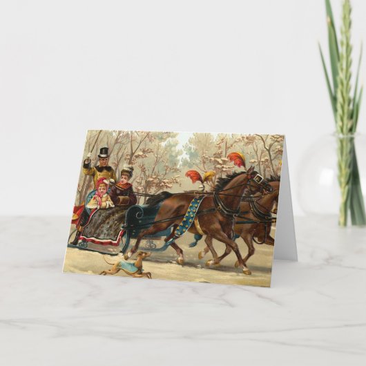 Cartes Pour Fêtes Annuelles "Marche de nuit de Noël" (Devant)