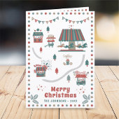 Cartes Pour Fêtes Annuelles Marché Whimsical moderne de Noël Carnaval