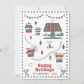 Cartes Pour Fêtes Annuelles Marché Whimsical moderne de Noël Carnaval (Devant)