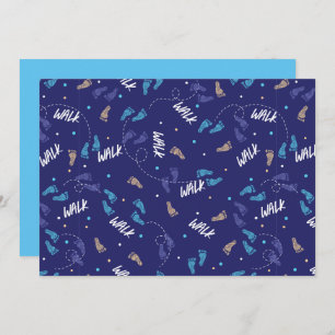 Cartes Pour Fêtes Annuelles Marcher ensemble : Empreinte Aventure Silhouette