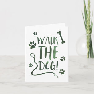Cartes Pour Fêtes Annuelles marcher le chien