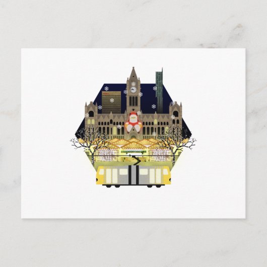 Cartes Pour Fêtes Annuelles Marchés de Noël de Manchester (Devant)