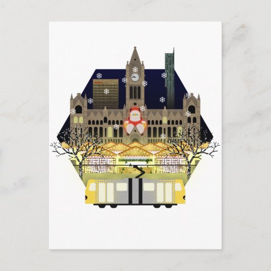 Cartes Pour Fêtes Annuelles Marchés de Noël de Manchester (Devant)