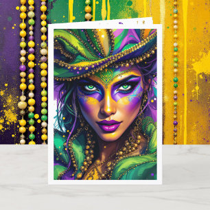 Cartes Pour Fêtes Annuelles Mardi Gras Ajouter Votre Signature Salutation