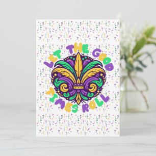 Cartes Pour Fêtes Annuelles Mardi Gras Laissez rouler les bons moments