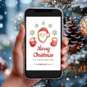 Cartes Pour Fêtes Annuelles Mare Santa Claus Joyeux Noël