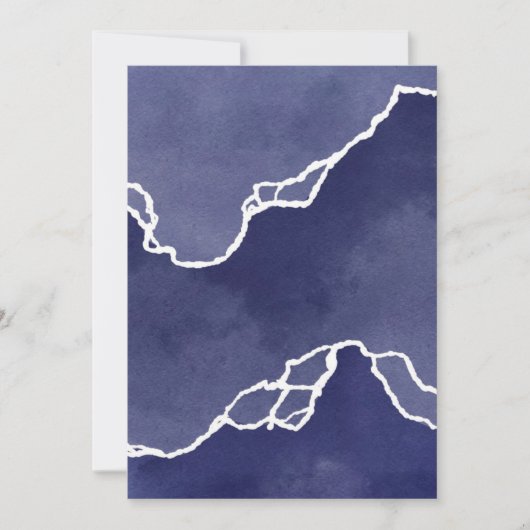 Cartes Pour Fêtes Annuelles Marées côtières bleues (Devant)