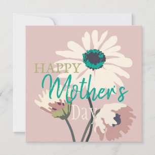Cartes Pour Fêtes Annuelles Marguerites Blanches Fleurs Modernes Fête Des Mère