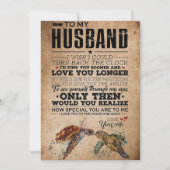 Cartes Pour Fêtes Annuelles Mari à mon mari aime toi plus longtemps (Devant)