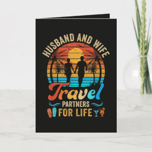 Cartes Pour Fêtes Annuelles Mari et Femme Partenaires de Voyage pour la Vie Pl