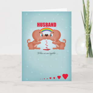 Cartes Pour Fêtes Annuelles Mari Gay Homme Saint Valentin Baiser Chiens et
