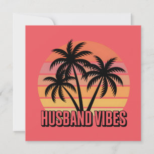 Cartes Pour Fêtes Annuelles Mari Retro Tropical Sunset Vibes