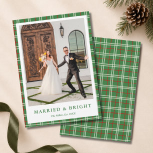 Cartes Pour Fêtes Annuelles Mariage à carreaux illustrés Noël brillant