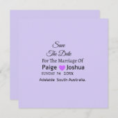 Cartes Pour Fêtes Annuelles Mariage à typographie moderne Twist Lavande (Devant / Derrière)