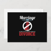 Cartes Pour Fêtes Annuelles Mariage amusant Sarcasme Sarcastique Divorce décla (Devant / Derrière)