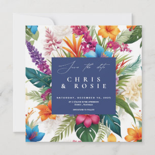 Cartes Pour Fêtes Annuelles Mariage de automne moderne Tropical Coloré invitat