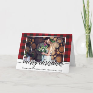 Cartes Pour Fêtes Annuelles Mariage de calligraphie rouge Joyeux Noël