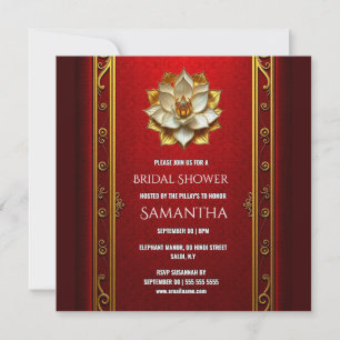 Cartes Pour Fêtes Annuelles Mariage de luxe en Bourgogne et or antique sur le