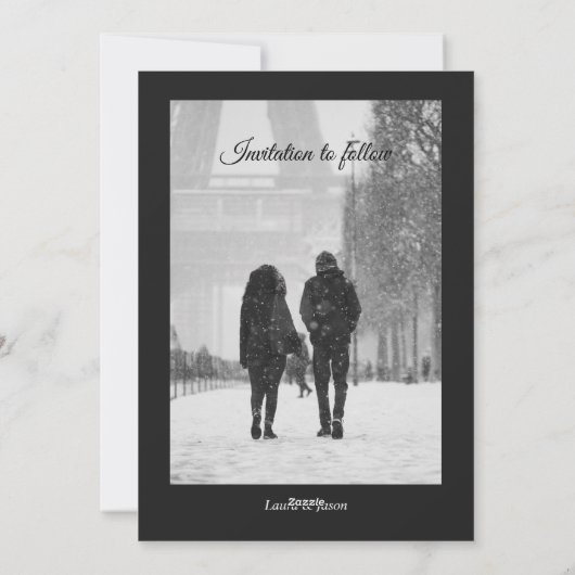 Cartes Pour Fêtes Annuelles Mariage de magazine moderne Enregistrer la date In (Dos)