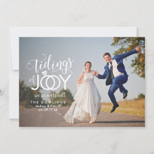 Cartes Pour Fêtes Annuelles Mariage de vacances nouvellement marié Premier Noë