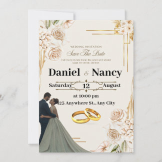 Cartes Pour Fêtes Annuelles Mariage d'invitation