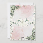 Cartes Pour Fêtes Annuelles Mariage d'invitation de script mou (Dos)