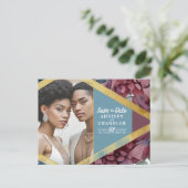 Cartes Pour Fêtes Annuelles Mariage floral élégant enchanté (Debout devant)