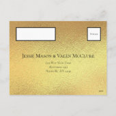 Cartes Pour Fêtes Annuelles Mariage gothique noir or Elegant (Dos)