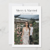 Cartes Pour Fêtes Annuelles Mariage minimal et mariage de Noël Photo Nouveaux (Devant)