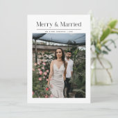 Cartes Pour Fêtes Annuelles Mariage minimal et mariage de Noël Photo Nouveaux (Debout devant)