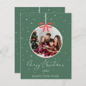 Cartes Pour Fêtes Annuelles Mariage Noël (Devant / Derrière)