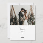 Cartes Pour Fêtes Annuelles Mariage photo de Noël marié (Dos)