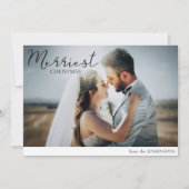 Cartes Pour Fêtes Annuelles Mariage Photos Merriest Christmas Holiday Card (Devant)