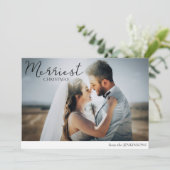 Cartes Pour Fêtes Annuelles Mariage Photos Merriest Christmas Holiday Card (Debout devant)