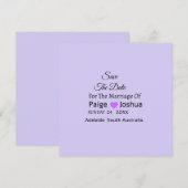 Cartes Pour Fêtes Annuelles Mariage Typographie Moderne Twist Lavande  (Devant / Derrière)