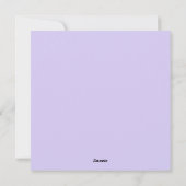 Cartes Pour Fêtes Annuelles Mariage Typographie Moderne Twist Lavande  (Dos)