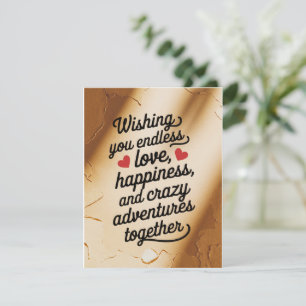 Cartes Pour Fêtes Annuelles Mariage vous souhaite un amour et un bonheur sans
