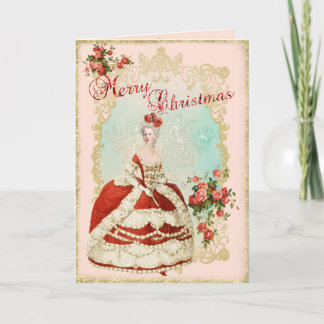 Cartes Pour Fêtes Annuelles Marie Antoinette  Greeting Card Christmas Rose