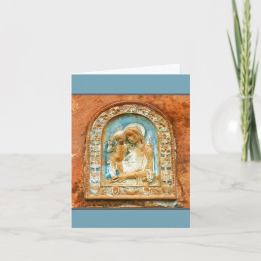 Cartes Pour Fêtes Annuelles Marie et Bébé Jésus (Devant)