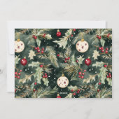 Cartes Pour Fêtes Annuelles Marié et brillant Bow rouge Holly 2 photo (Dos)