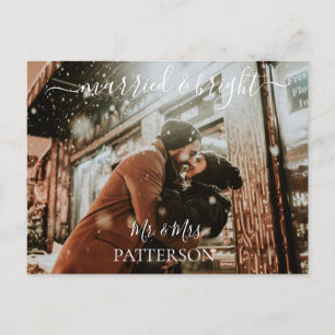 Cartes Pour Fêtes Annuelles Marié et brillant Kundenspezifische Foto