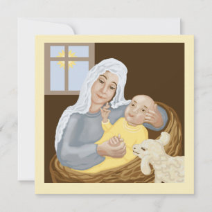 Cartes Pour Fêtes Annuelles Marie et Jésus