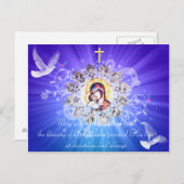 Cartes Pour Fêtes Annuelles Marie et Jésus (Devant / Derrière)