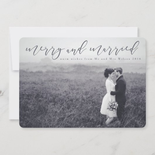 Cartes Pour Fêtes Annuelles marié et joyeux (Devant)