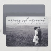 Cartes Pour Fêtes Annuelles marié et joyeux (Devant / Derrière)