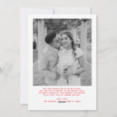 Cartes Pour Fêtes Annuelles Marié et Joyeux Bow Photo Noël Nouveaux mariés (Dos)