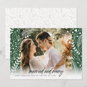 Cartes Pour Fêtes Annuelles Marié et Joyeux Élégant