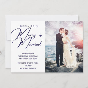 Cartes Pour Fêtes Annuelles Marié et Joyeux marié photo de Noël