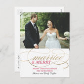 Cartes Pour Fêtes Annuelles Marié et Joyeux | Noël (Devant / Derrière)