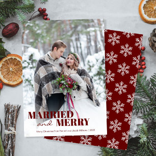 Cartes Pour Fêtes Annuelles Marié et Joyeux Noël